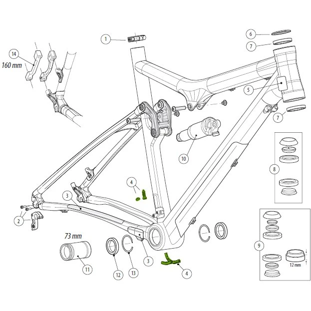 Cannondale KP163/ BB Cableguide For Scalpel80 2 Cannondale KP163/ BB Cableguide For Scalpel80 - Afbeelding 2