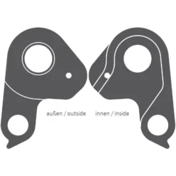 Ghost GHT-12-031 / EZ2037 Derailleur Hanger - SRAM & Shimano Standard - Grey