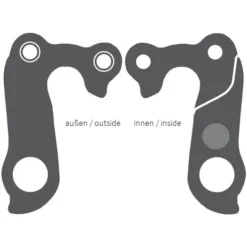 Ghost GRH-13si / EZ1456 Derailleur Hanger - Silver