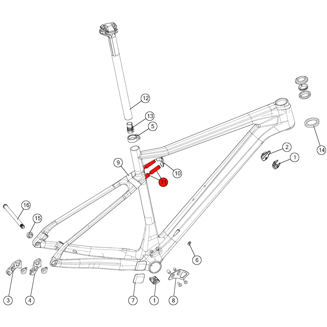 BMC Bushing Kit For Teamelite 01 As From 2016 - 222793 2 BMC Bushing Kit For Teamelite 01 As From 2016 - 222793 - Afbeelding 2