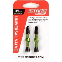 Stan's NoTubes Universal Tubeless Valves - 35mm (1 Pair) - Green