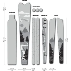 DYEDBRO Gravel Frame Protection Kit GRINDURO - Black Matte