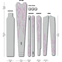 DYEDBRO Lightning Gravel Beschermfolie Voor Het Frame - Pink Matte