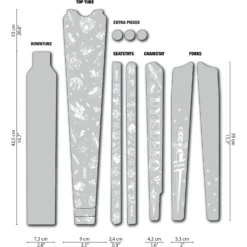 DYEDBRO Old School Tattoo Gravel Beschermfolie Voor Het Frame - White Matte