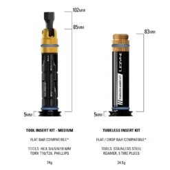 Lezyne Dual Insert Kit - Tubeless Repair Multitool - Medium -Kind Shock Verkoop lezyne dual insert kit medium specs 957497
