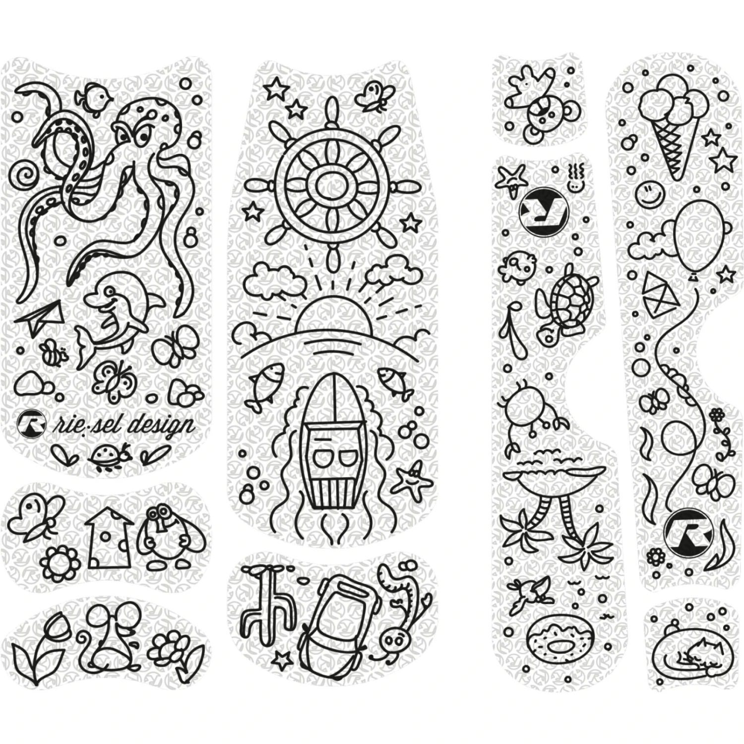 Rie:sel Design Kids:tape Beschermfolie Voor Het Frame - Kiddo Doodle Black 3 Rie:sel Design Kids:tape Beschermfolie Voor Het Frame - Kiddo Doodle Black - Afbeelding 3