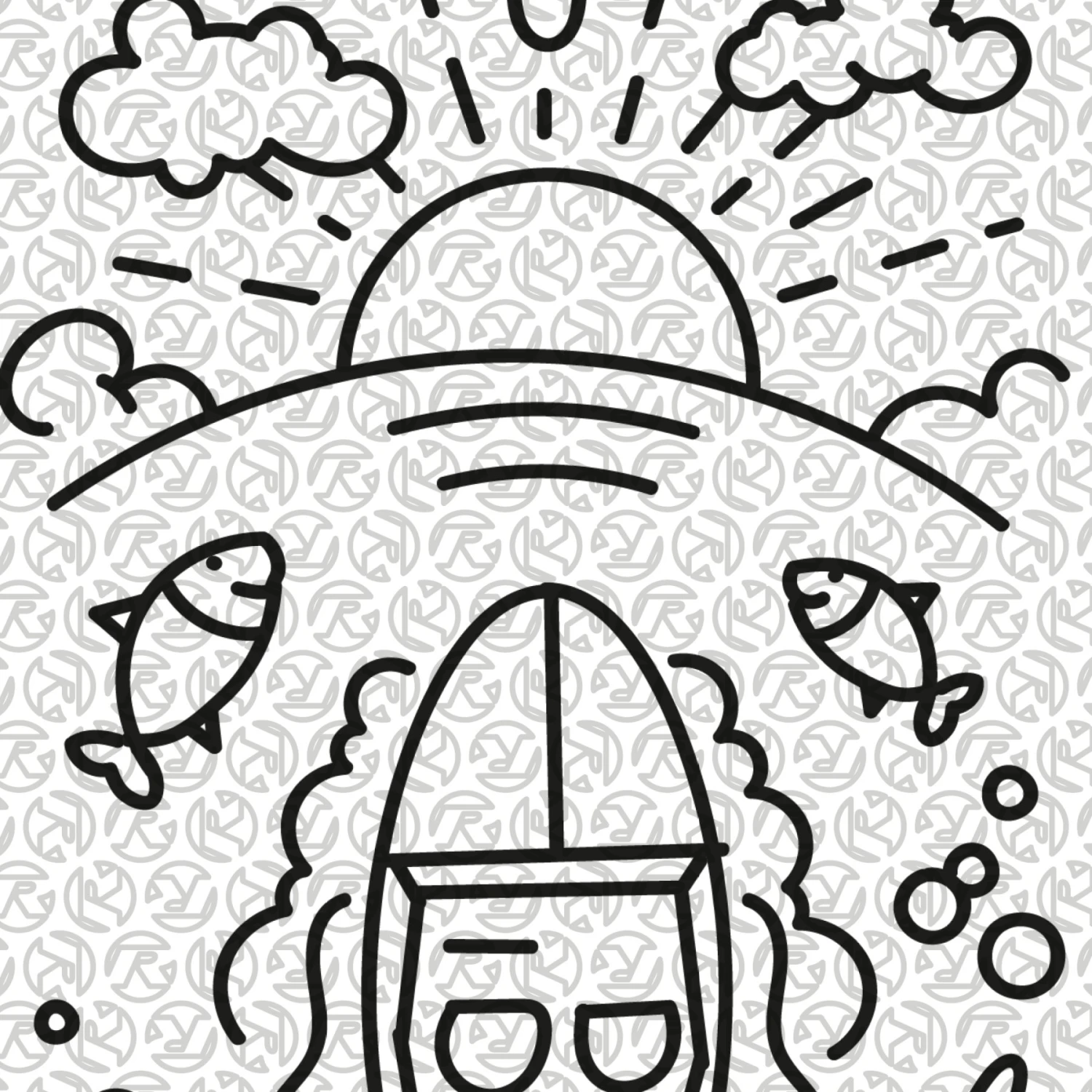 Rie:sel Design Kids:tape Beschermfolie Voor Het Frame - Kiddo Doodle Black 2 Rie:sel Design Kids:tape Beschermfolie Voor Het Frame - Kiddo Doodle Black - Afbeelding 2