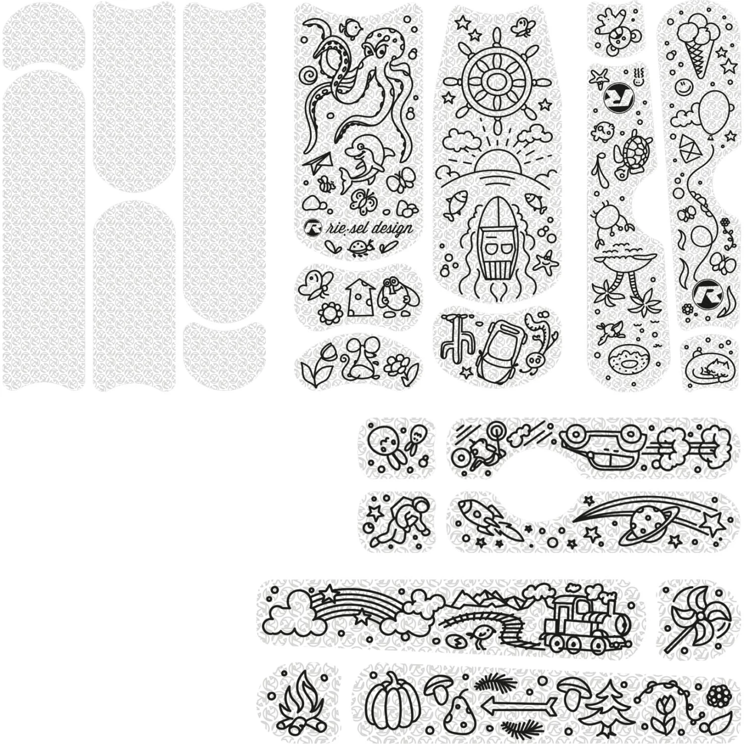 Rie:sel Design Kids:tape Beschermfolie Voor Het Frame - Kiddo Doodle Black 1 Rie:sel Design Kids:tape Beschermfolie Voor Het Frame - Kiddo Doodle Black