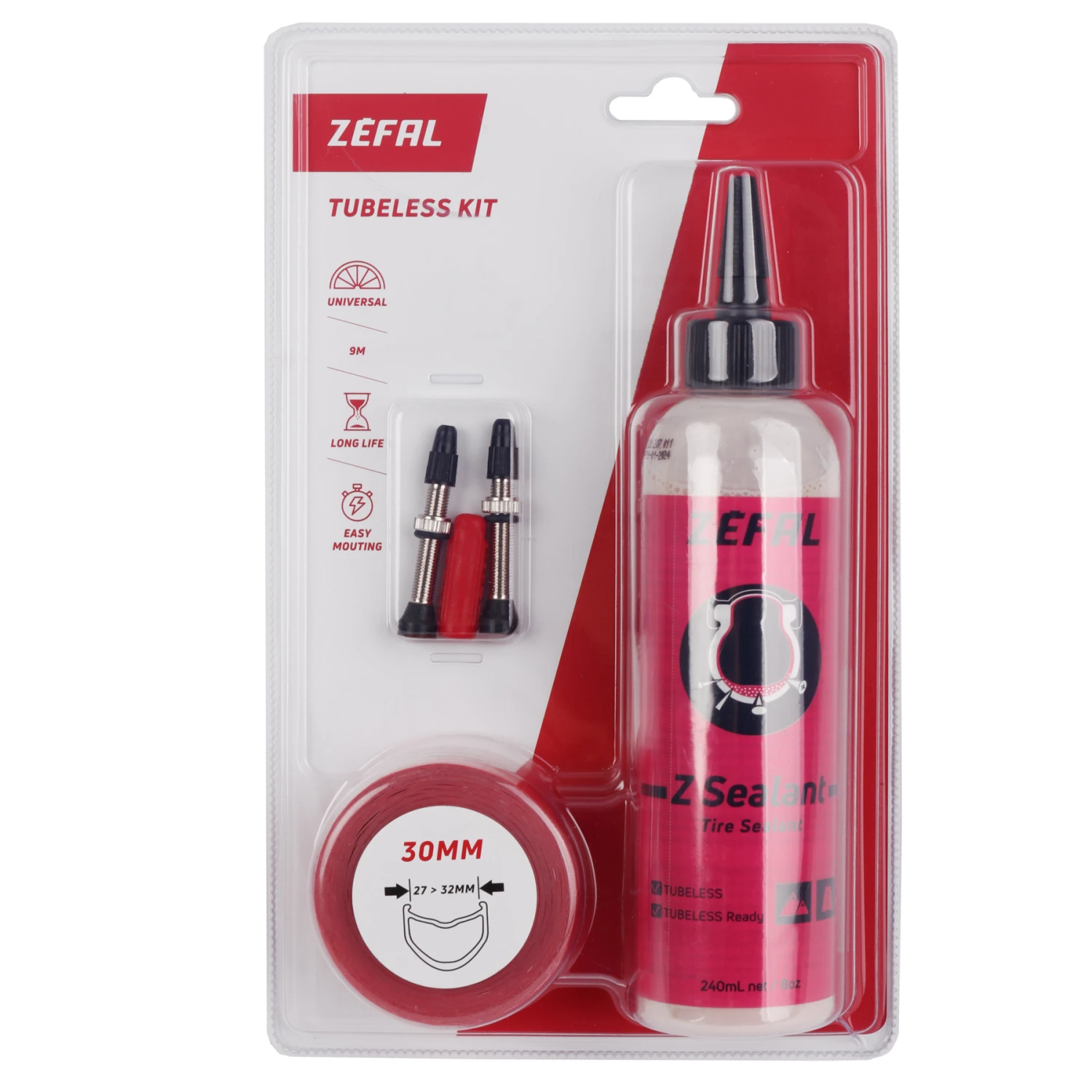 ZEFAL Zéfal Tubeless Kit - 30mm X 9m 1 ZEFAL Zéfal Tubeless Kit - 30mm X 9m